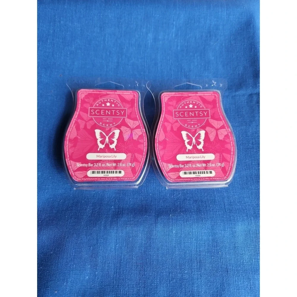 2‎ Scentsy Wax Bars MARIPOSA LILY Lot Scent Melts 3.2 Fl Oz